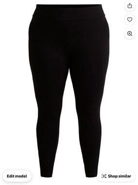 Women’s black plus size leggings - Size: 0XL